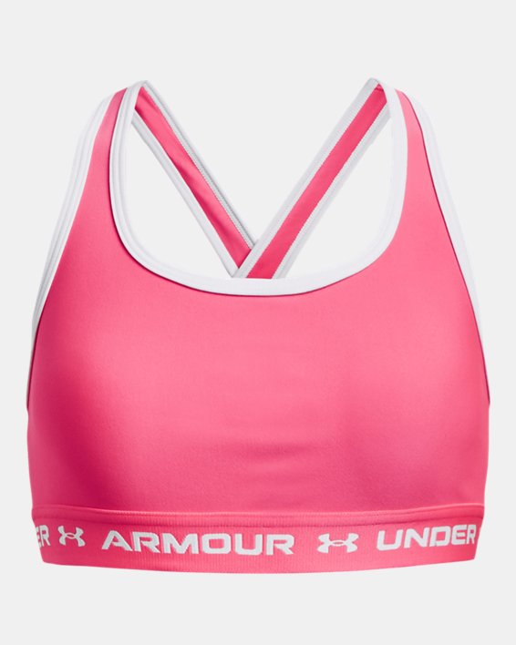 Mädchen UA Crossback Sport-BH, Pink, pdpMainDesktop image number 0